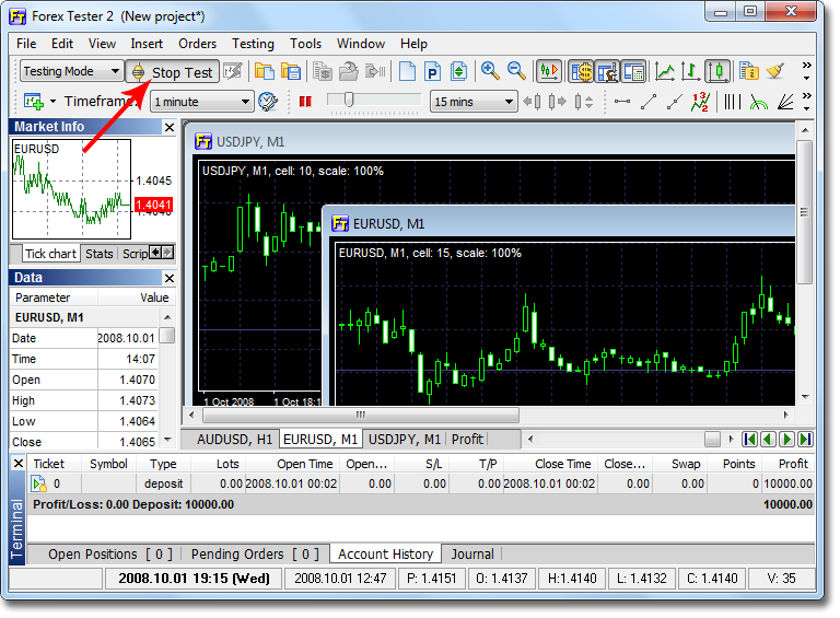 Start Testing In Forex Tester 2 Help Center - 