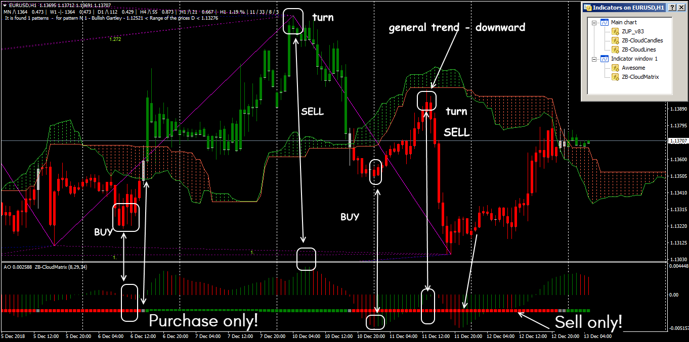 EUR/USD: an example of trading situations